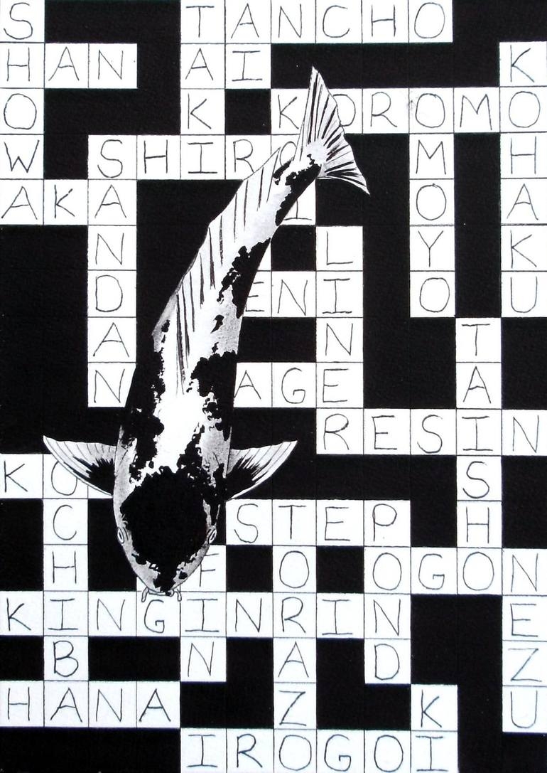 Koi Utsuri Mono Crossword Painting By Gordon Lavender Saatchi Art Koi Utsuri Mono Crossword Painting By Gordon Lavender Saatchi Art
