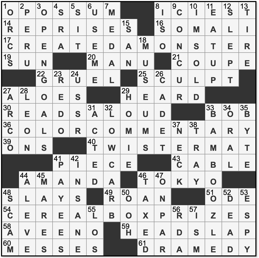 L A Times Crossword Corner Saturday September 21 2024 Maddy Ziegler L A Times Crossword Corner Saturday September 21 2024 Maddy Ziegler