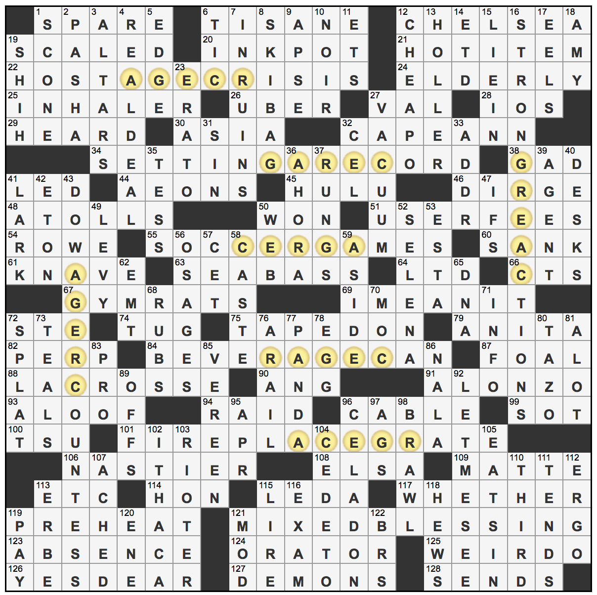 L A Times Crossword Corner Sunday December 10 2017 C C Bunikel L A Times Crossword Corner Sunday December 10 2017 C C Bunikel