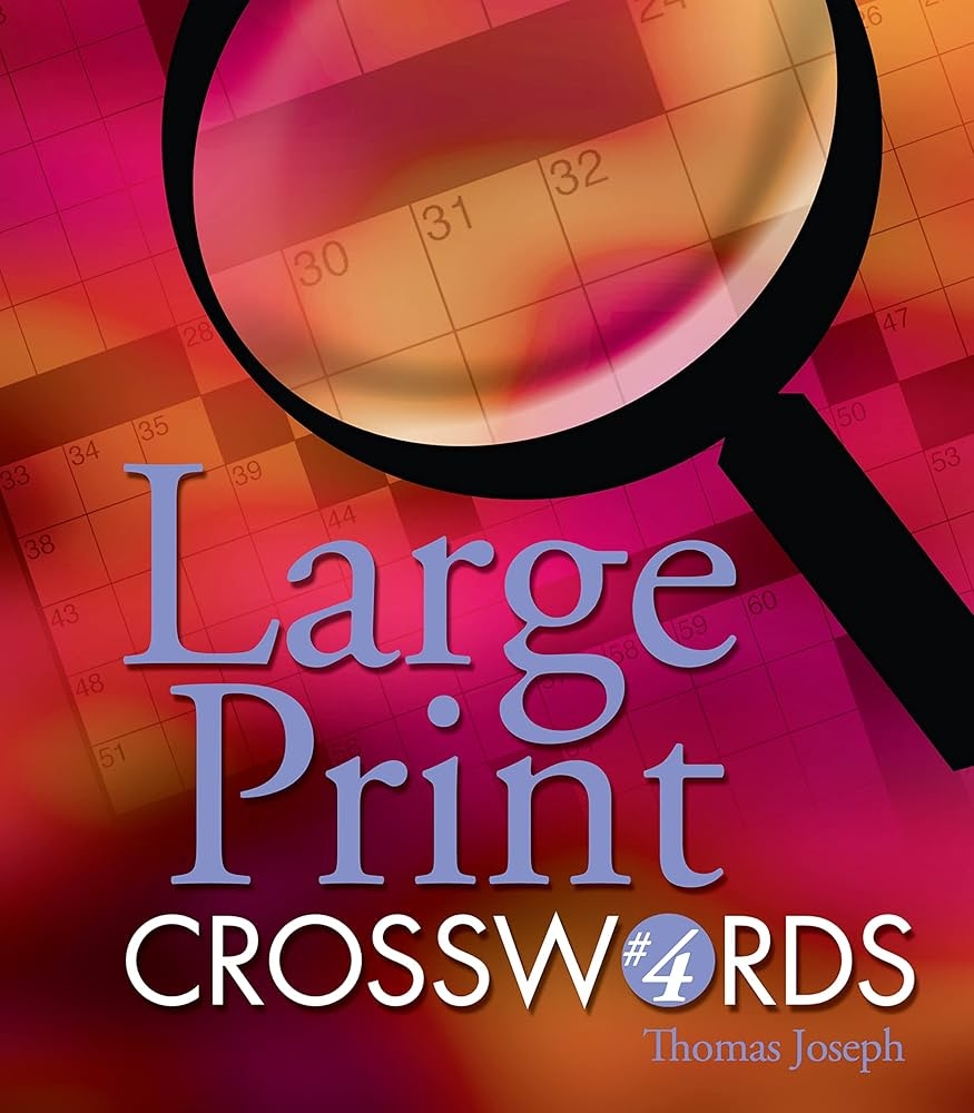 Large Print Crosswords 4 Joseph Thomas 9781402712388 Amazon Books
