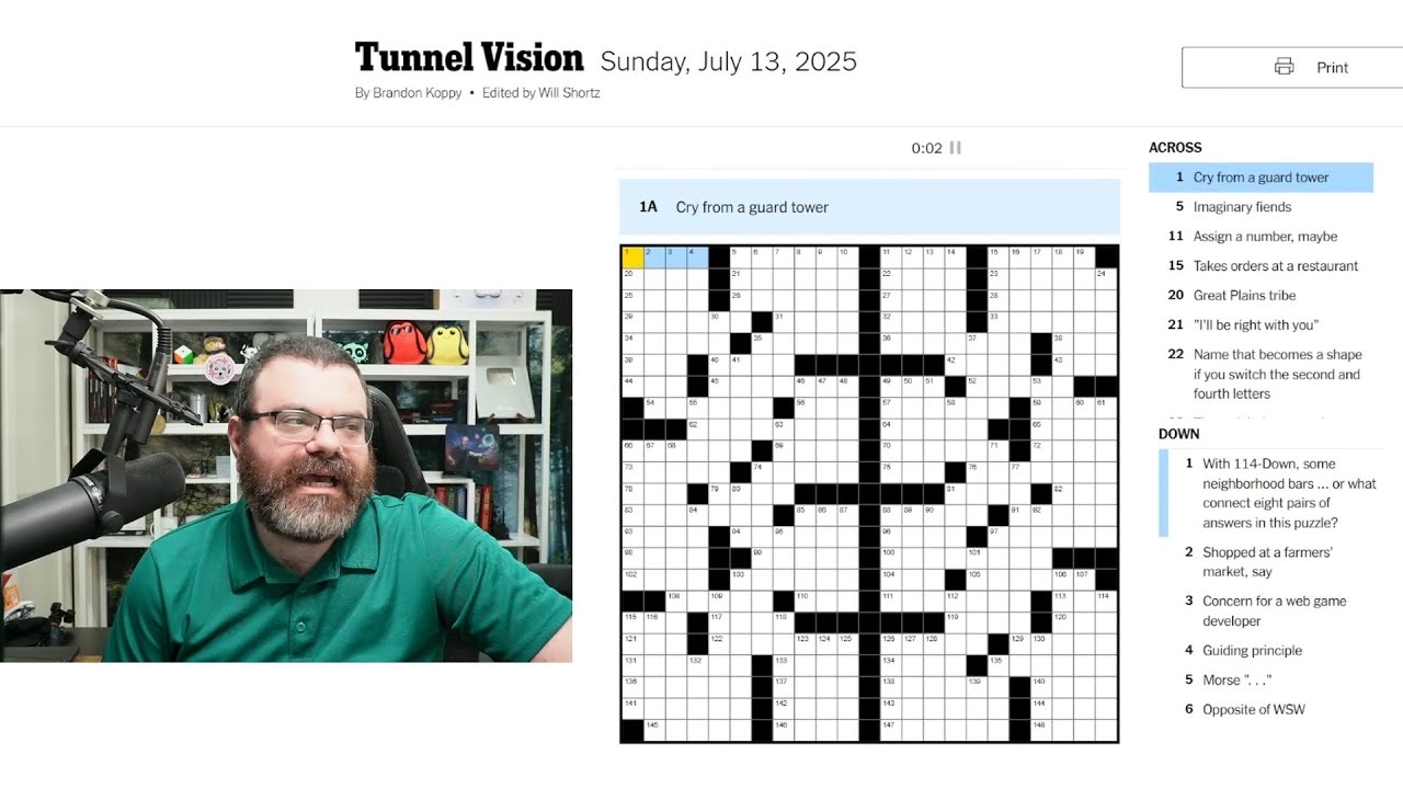 Learning Crossword Week 60 NYT Crossword Sunday July 13th 2025 YouTube