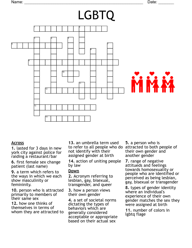 LGBT Crossword WordMint LGBT Crossword WordMint