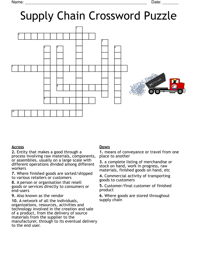 Management Process Crossword WordMint