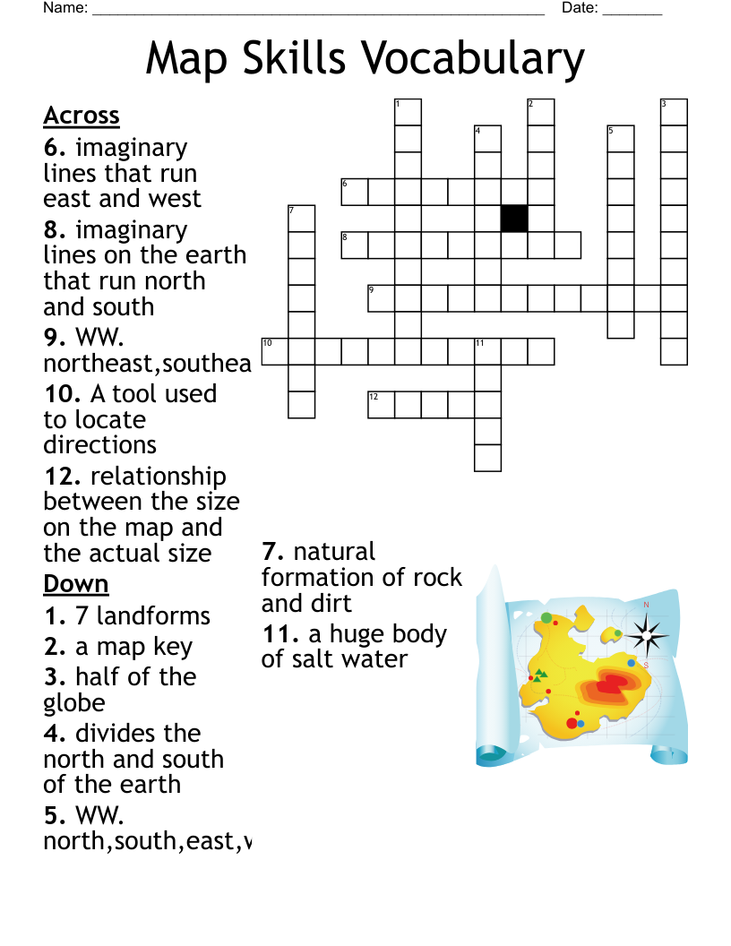 MAP Reading Crossword WordMint