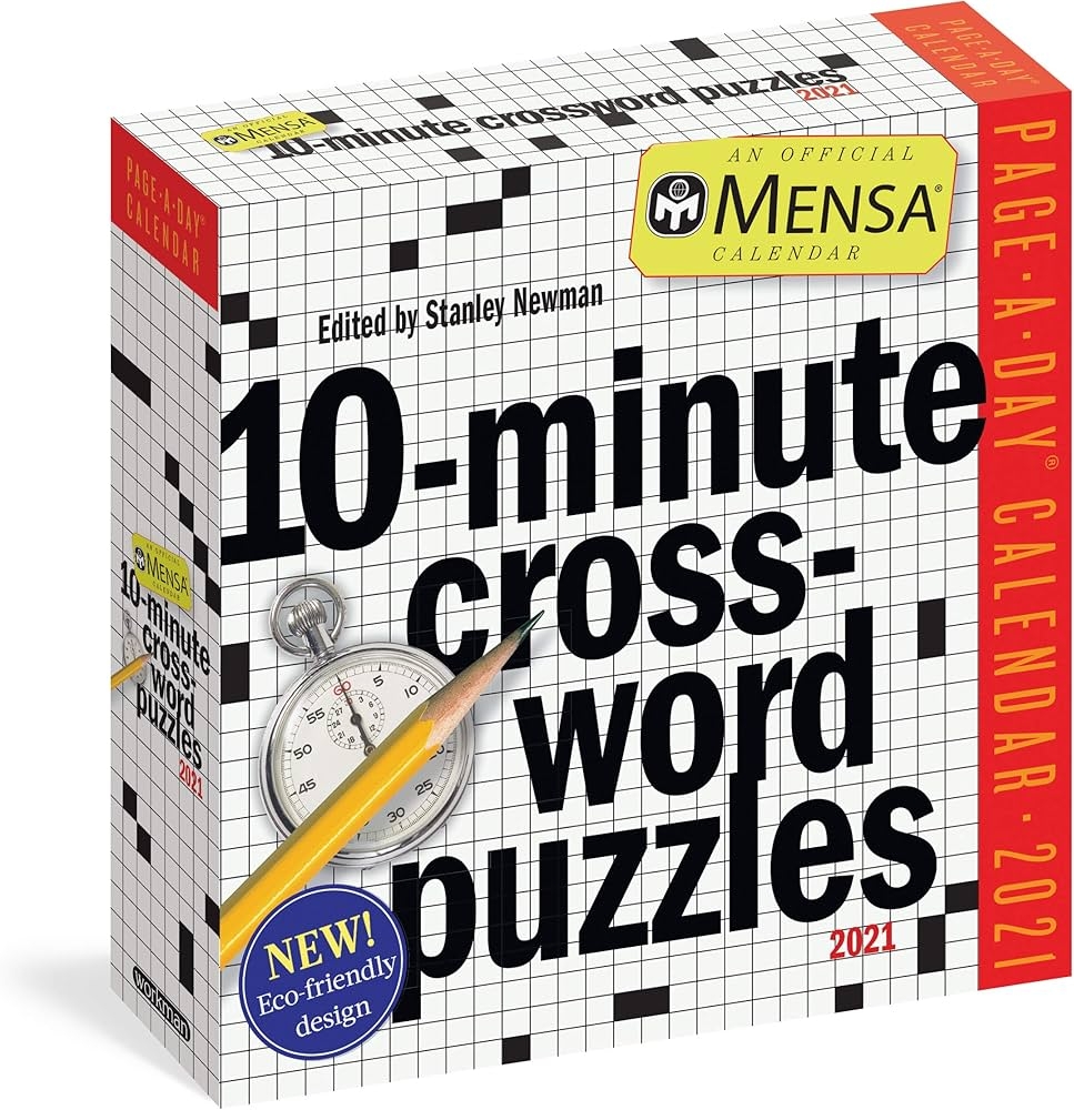 Mensa 10 minute Crossword Puzzles 2021 Calendar Newman Stanley 9781523508570 Amazon Books Mensa 10 minute Crossword Puzzles 2021 Calendar Newman Stanley 9781523508570 Amazon Books