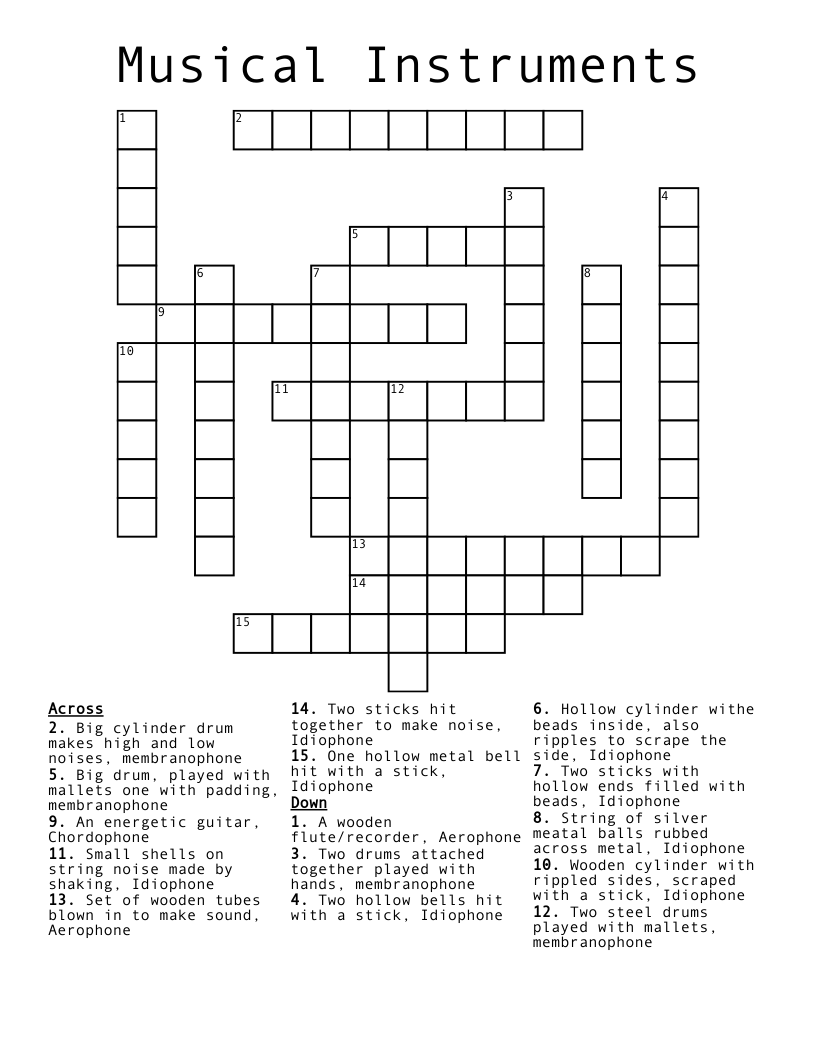 bell sound crossword