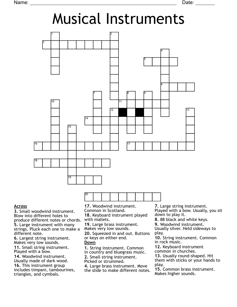 stringed instrument crossword stringed instrument crossword