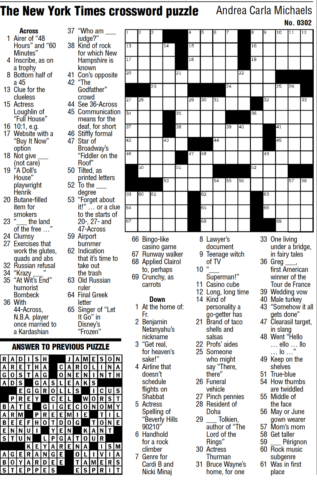 at any time crossword