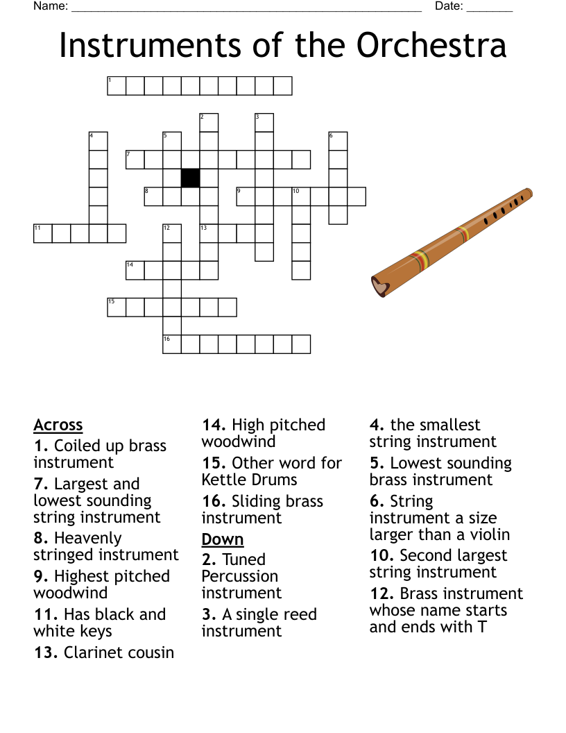 Orchestral String Instruments Crossword WordMint Orchestral String Instruments Crossword WordMint