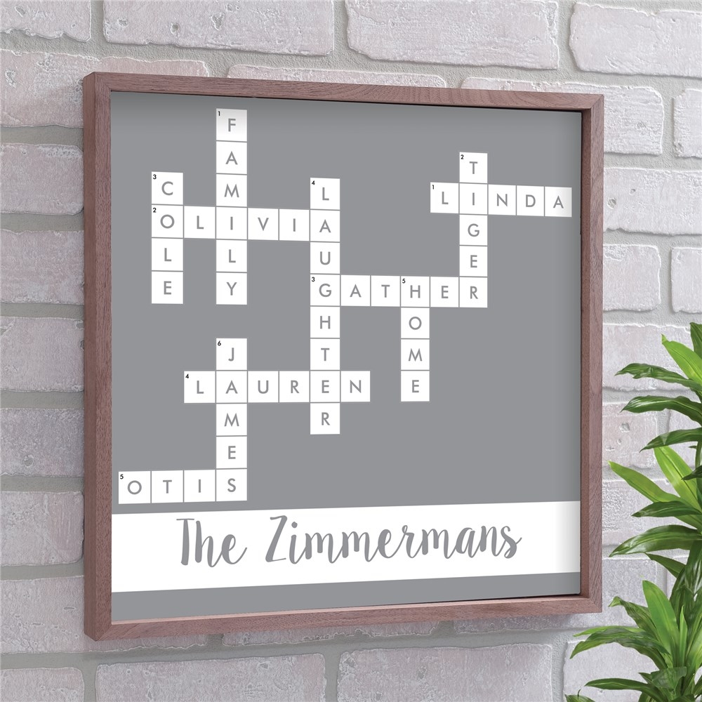 Personalized Family Name Crossword Wall Art GiftsForYouNow Personalized Family Name Crossword Wall Art GiftsForYouNow