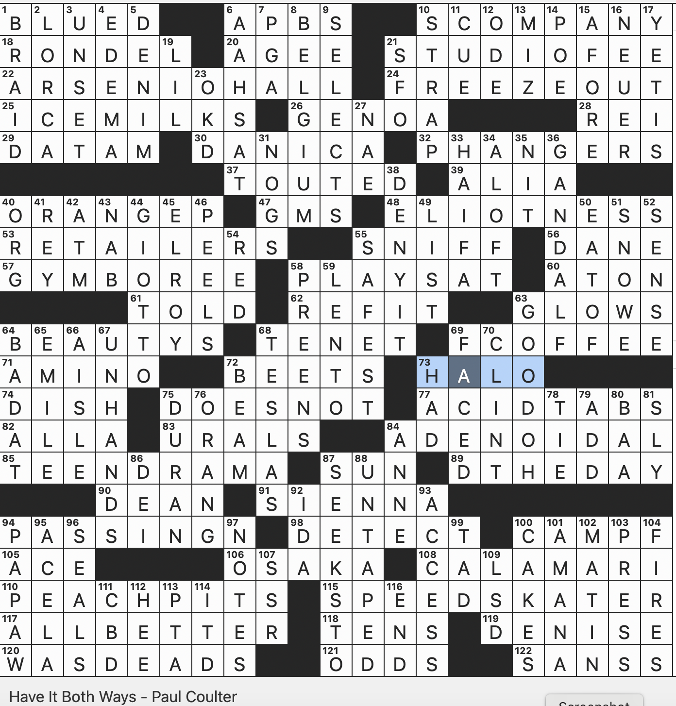 scottish comedian brady crossword