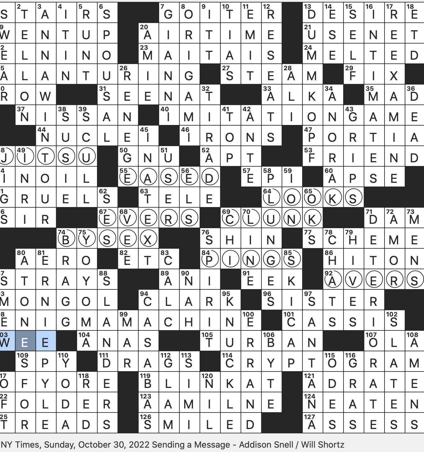 in the middle of crossword in the middle of crossword