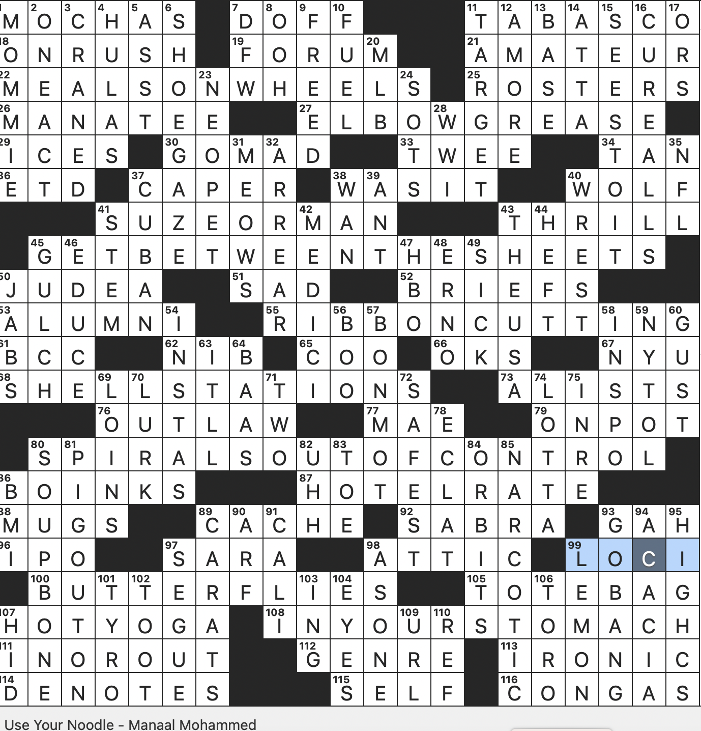 japanese noodles crossword