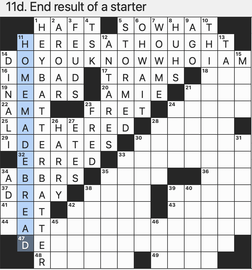 Rex Parker Does The NYT Crossword Puzzle November 2024