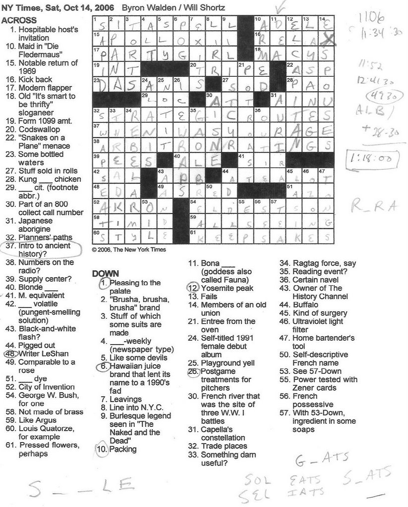 french river crossword
