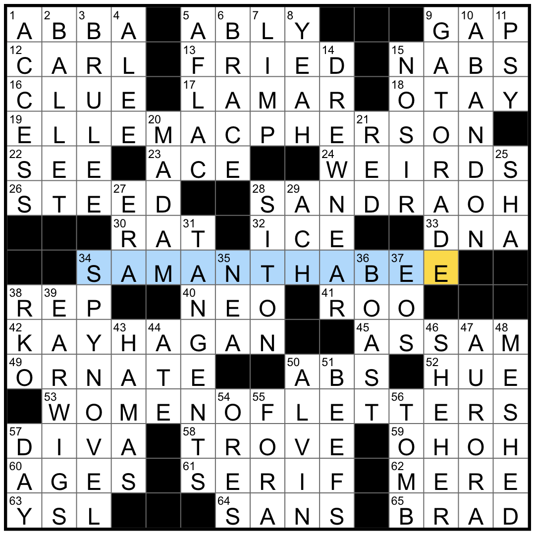 Rex Parker Does The NYT Crossword Puzzle Typical John Le Carr Work MON 12 14 20 Greek Goddess Of The Dawn Gangnam Style Rapper Kendrick With 13 Grammys And A Pulitzer Prize