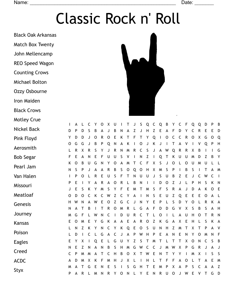 Rock n Roll Blues Crossword WordMint Rock n Roll Blues Crossword WordMint