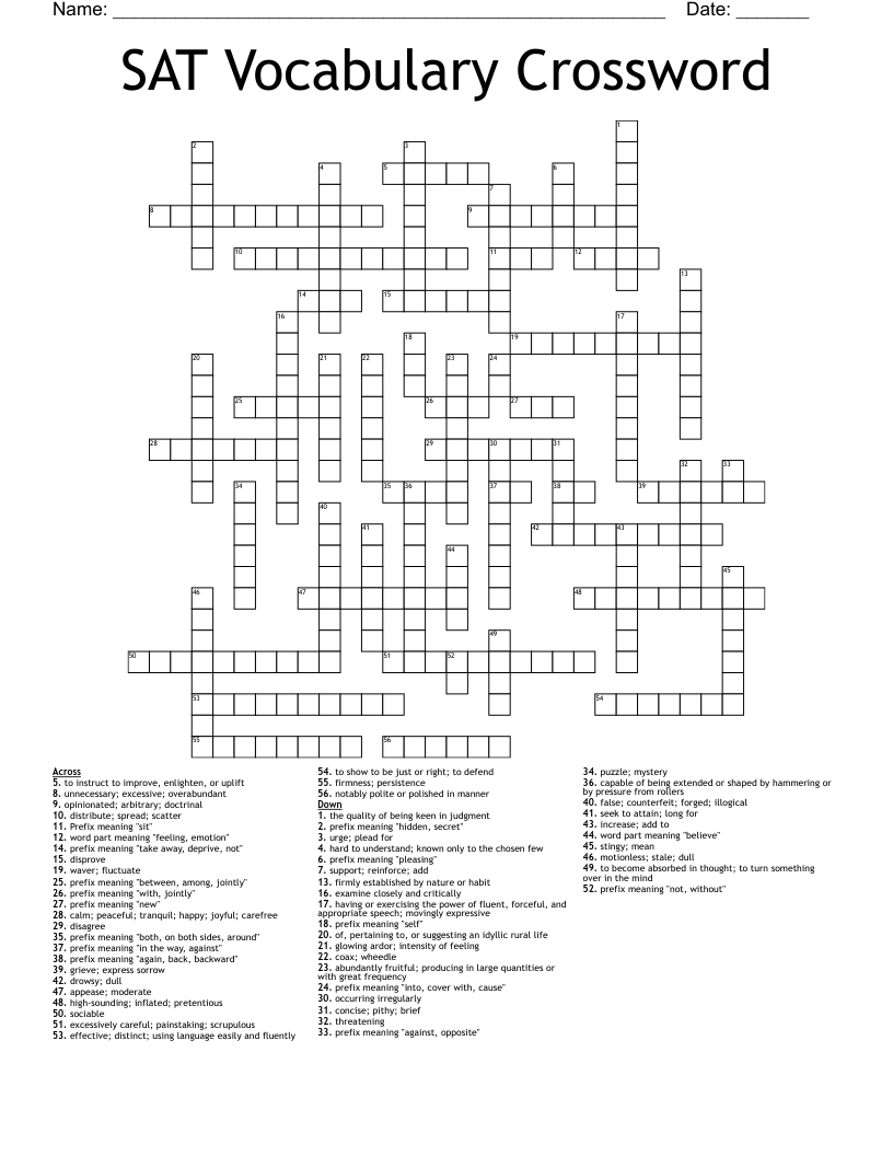 prefix meaning new crossword