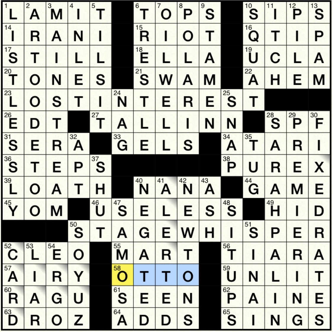 newsday crossword solution