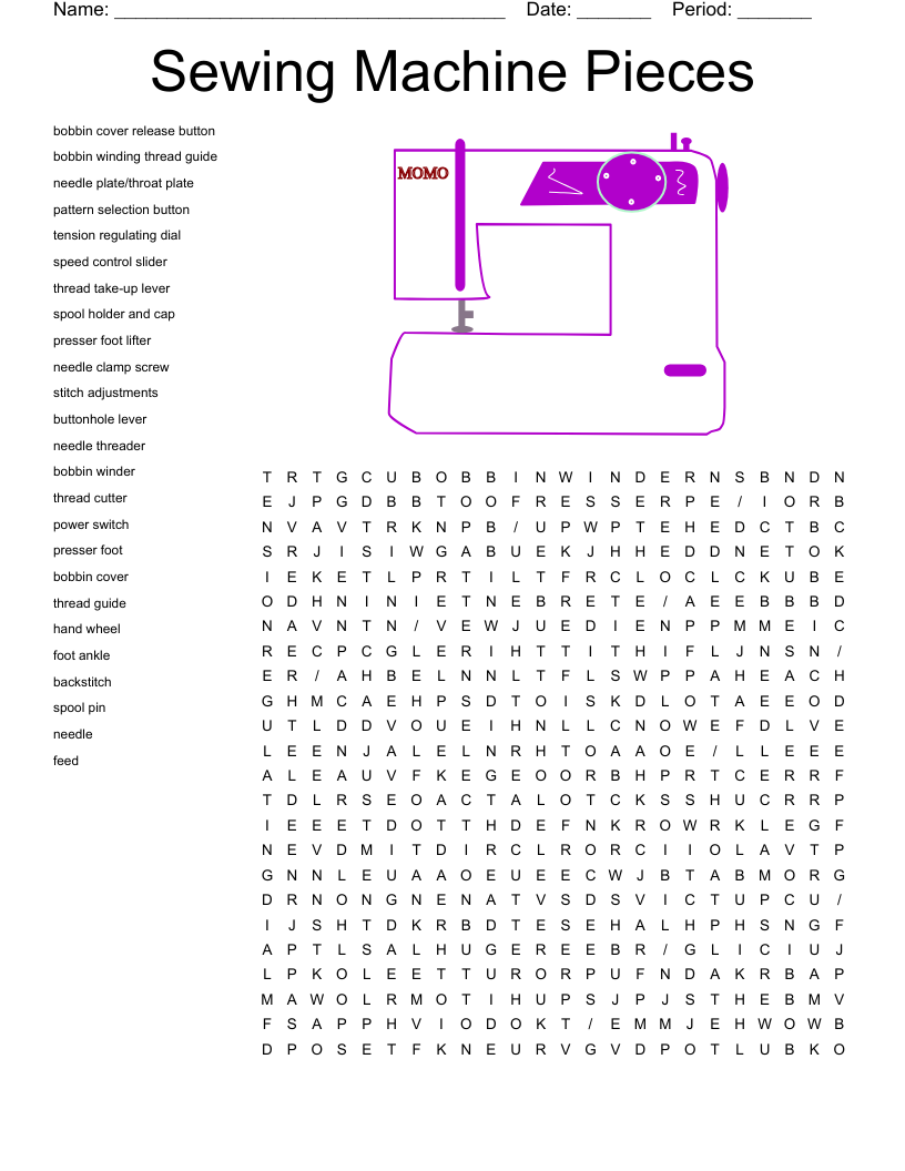 Sewing Unit Crossword WordMint