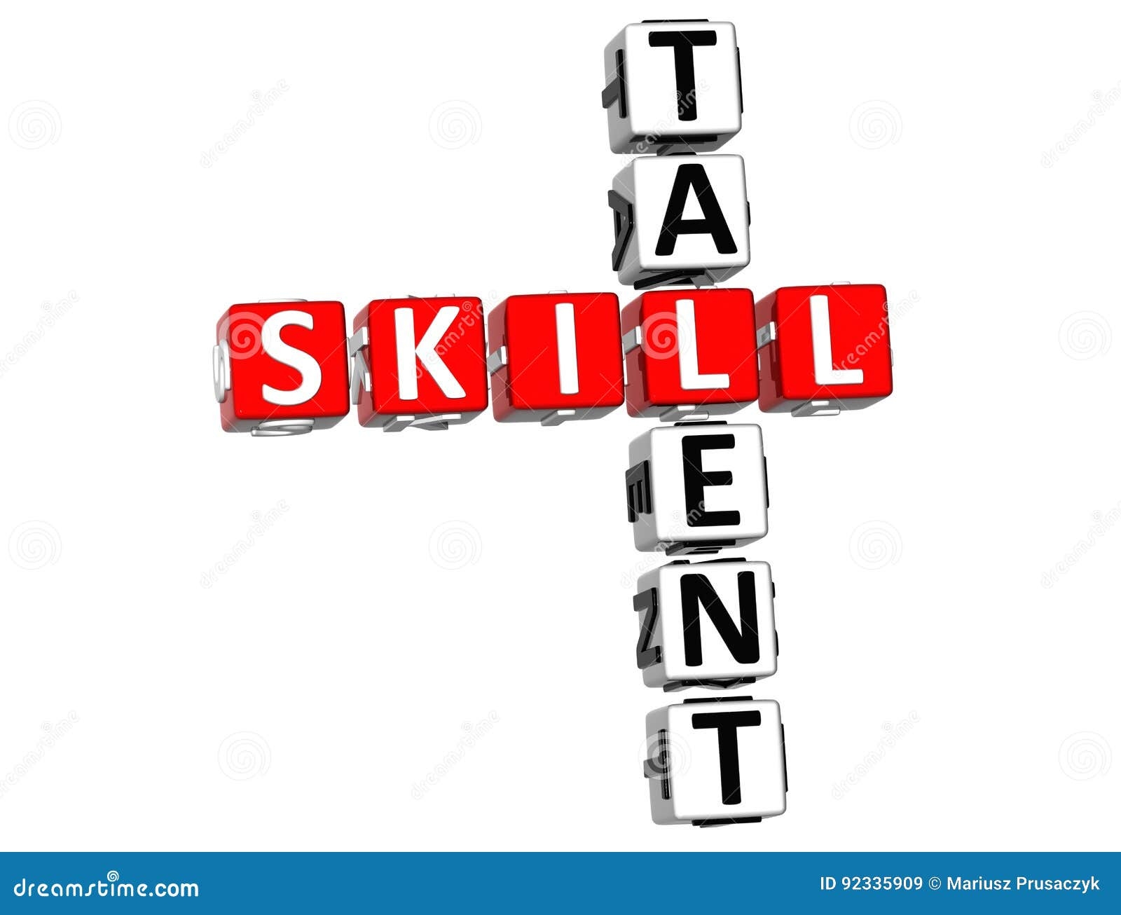 Skill Talent Crossword Stock Illustration Illustration Of Buzzword 92335909