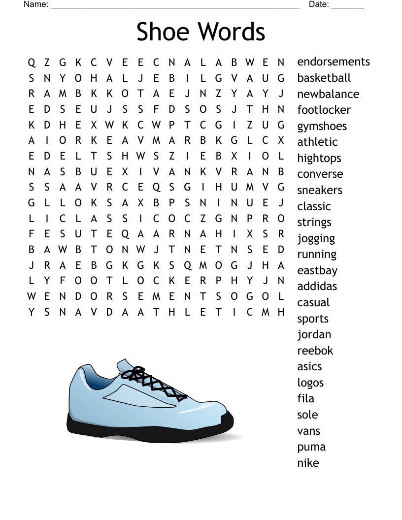 Sneakerology Crossword WordMint