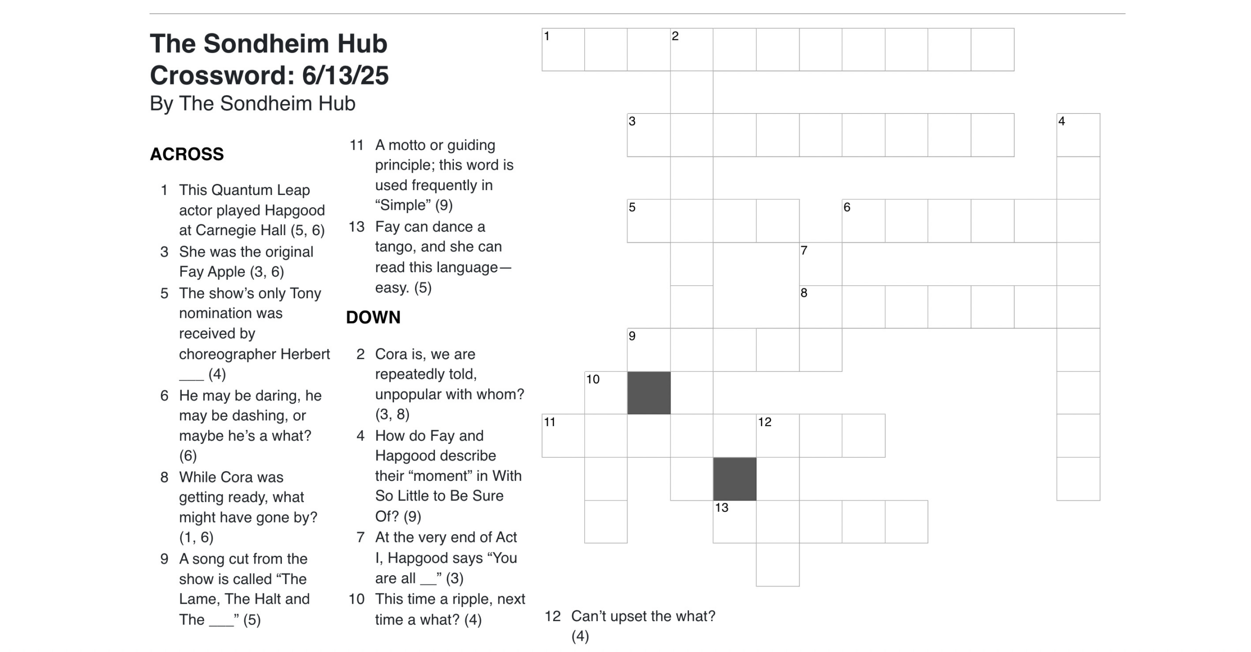 guiding principle crossword