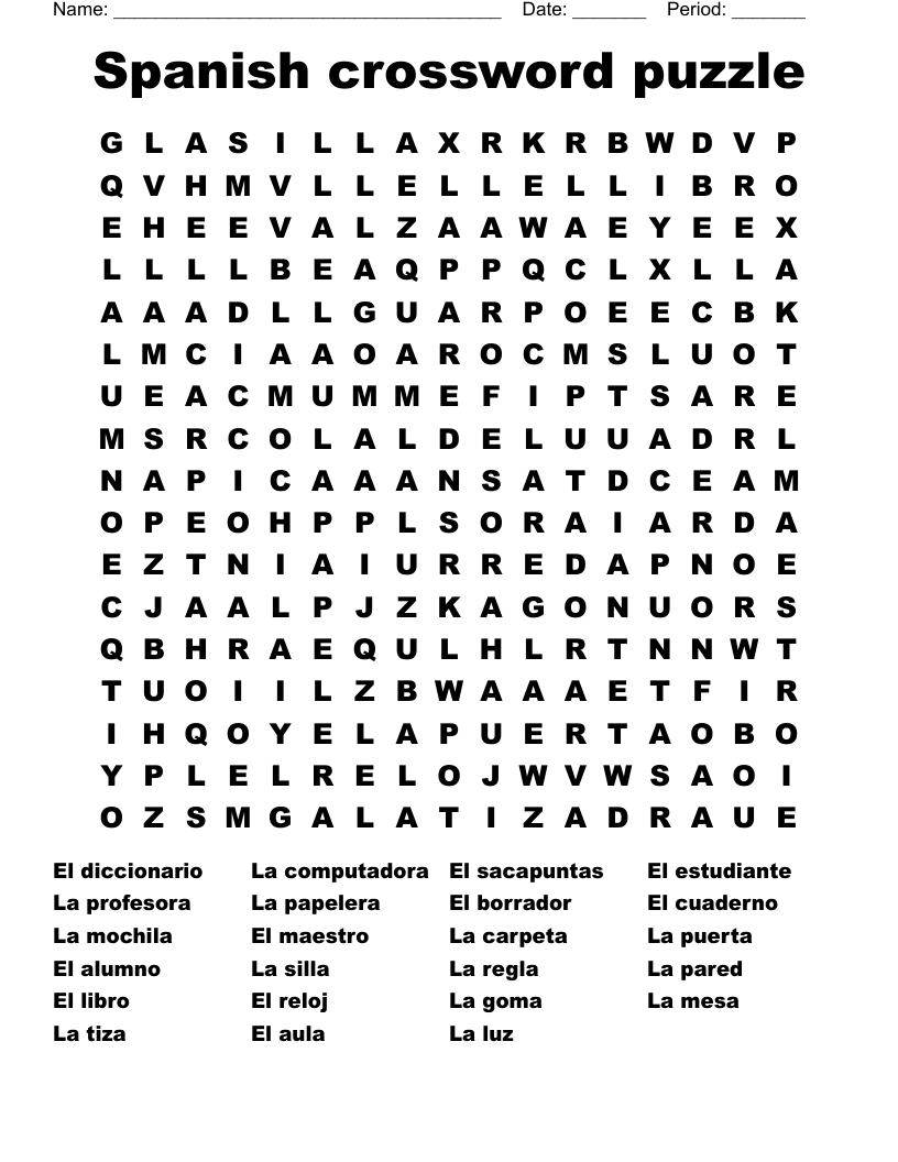 spanish those crossword