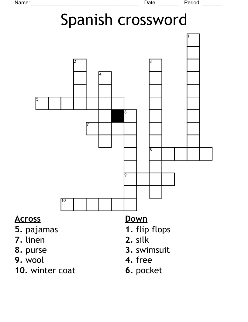 spanish for that crossword spanish for that crossword