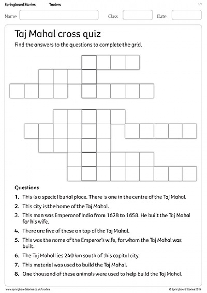 site of taj mahal crossword