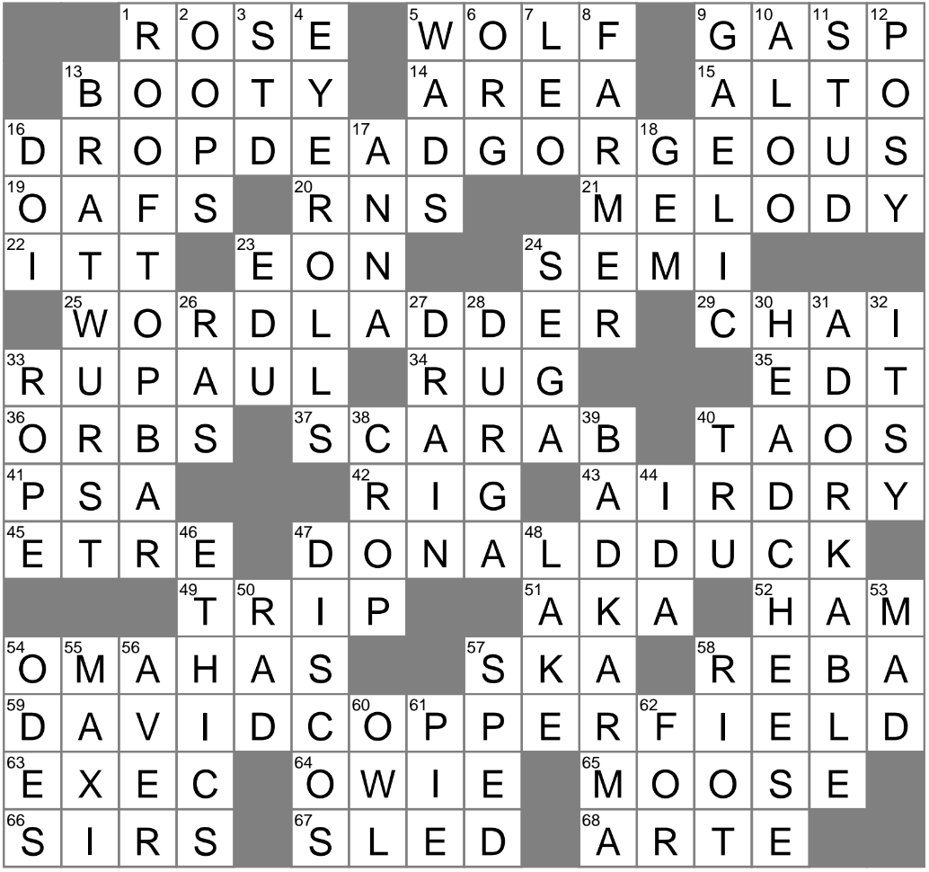Sweet Start Crossword Clue Archives LAXCrossword