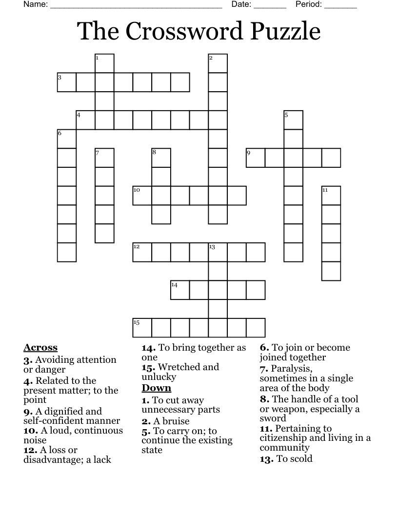 sword handle crossword