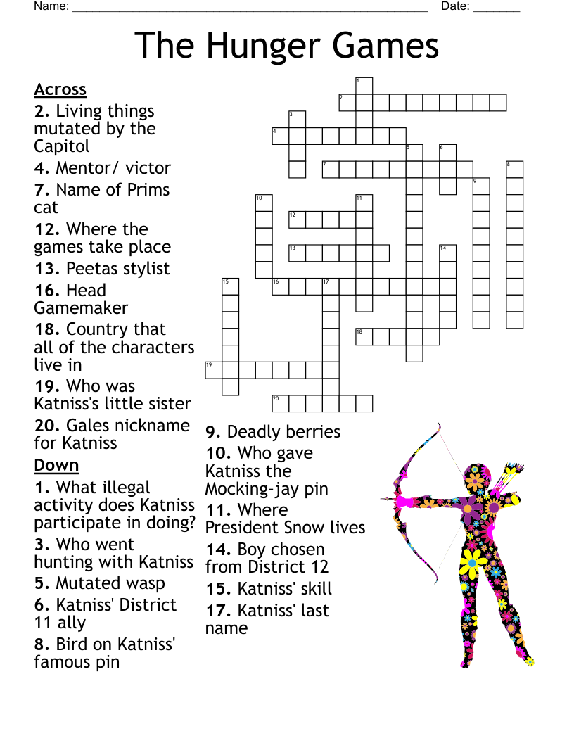 The Hunger Games Crossword WordMint