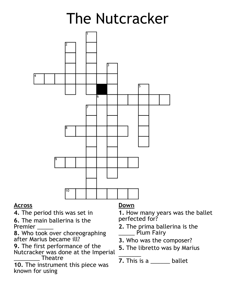 The Nutcracker Crossword WordMint