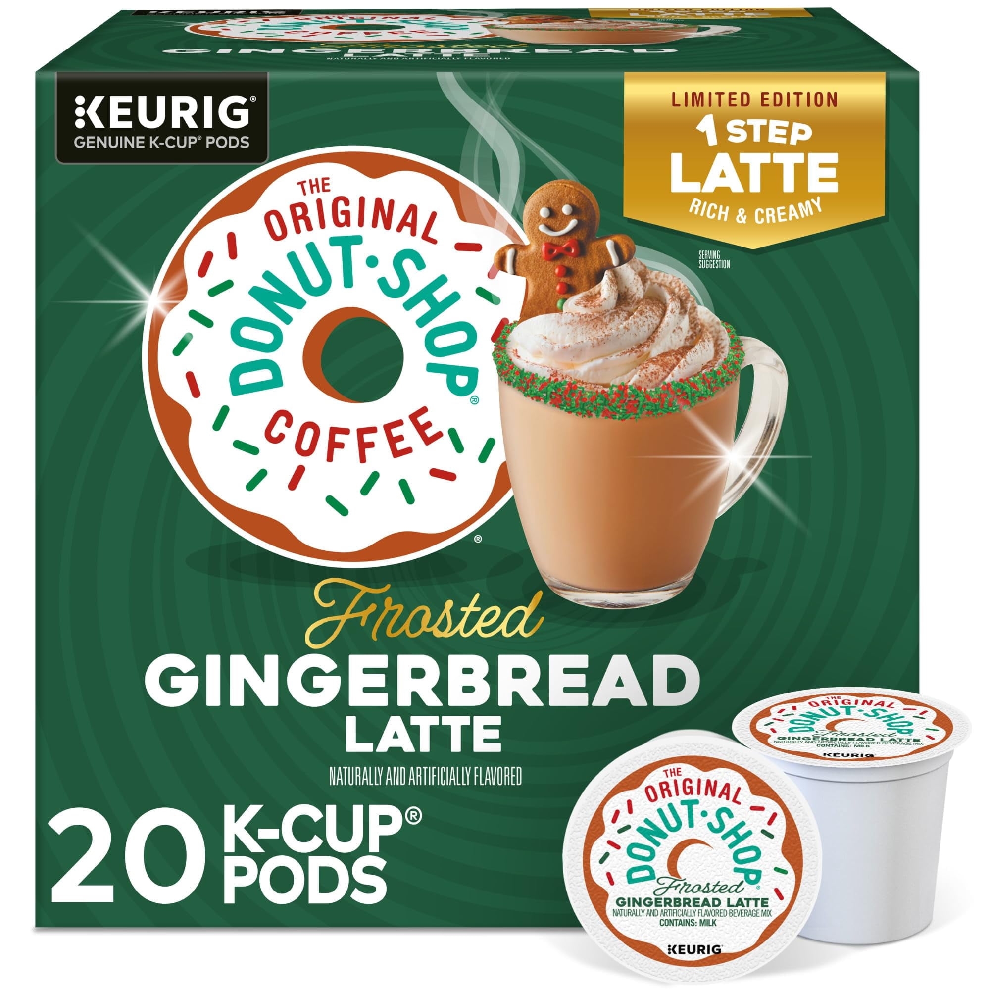 The Original Donut Shop Vanilla Latte Medium Roast Single Serve K Cup Pods 20 Count Walmart
