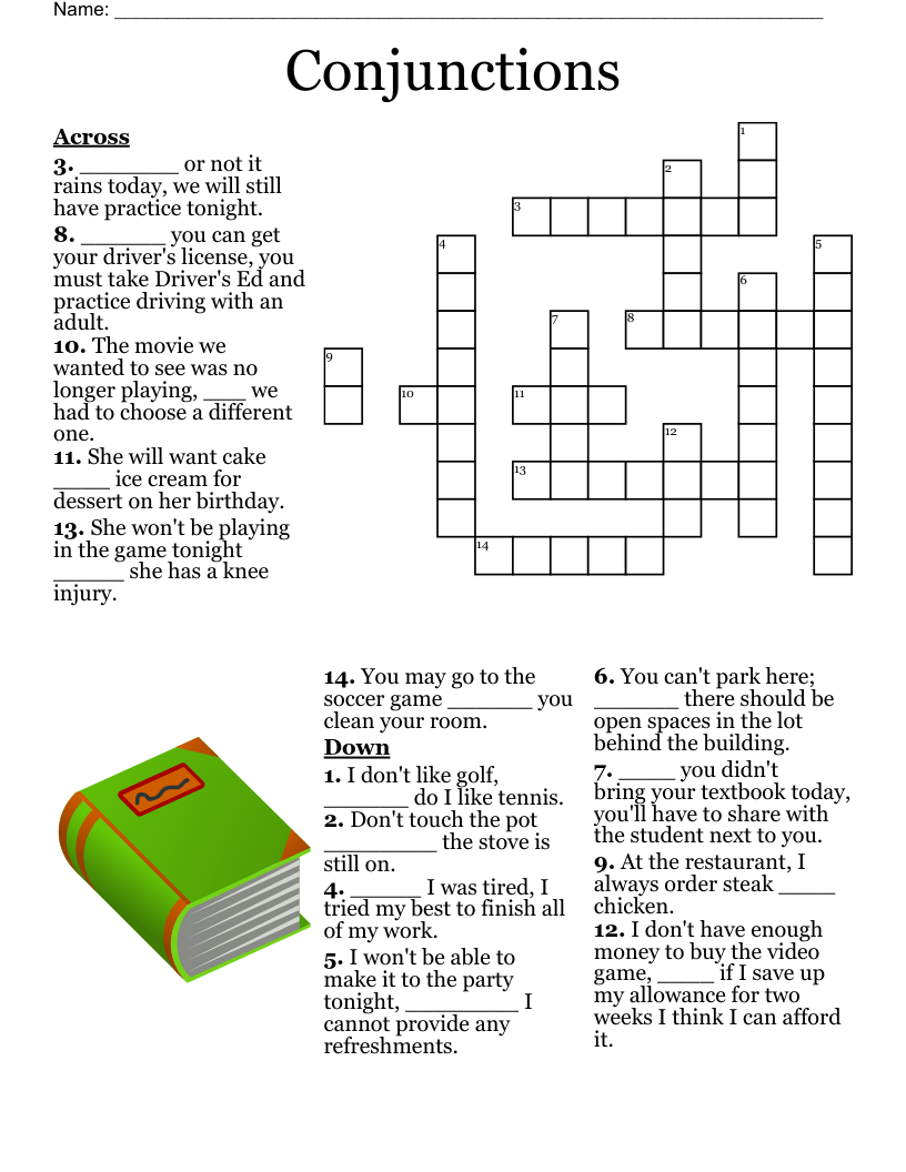 Transition Words Crossword WordMint Transition Words Crossword WordMint
