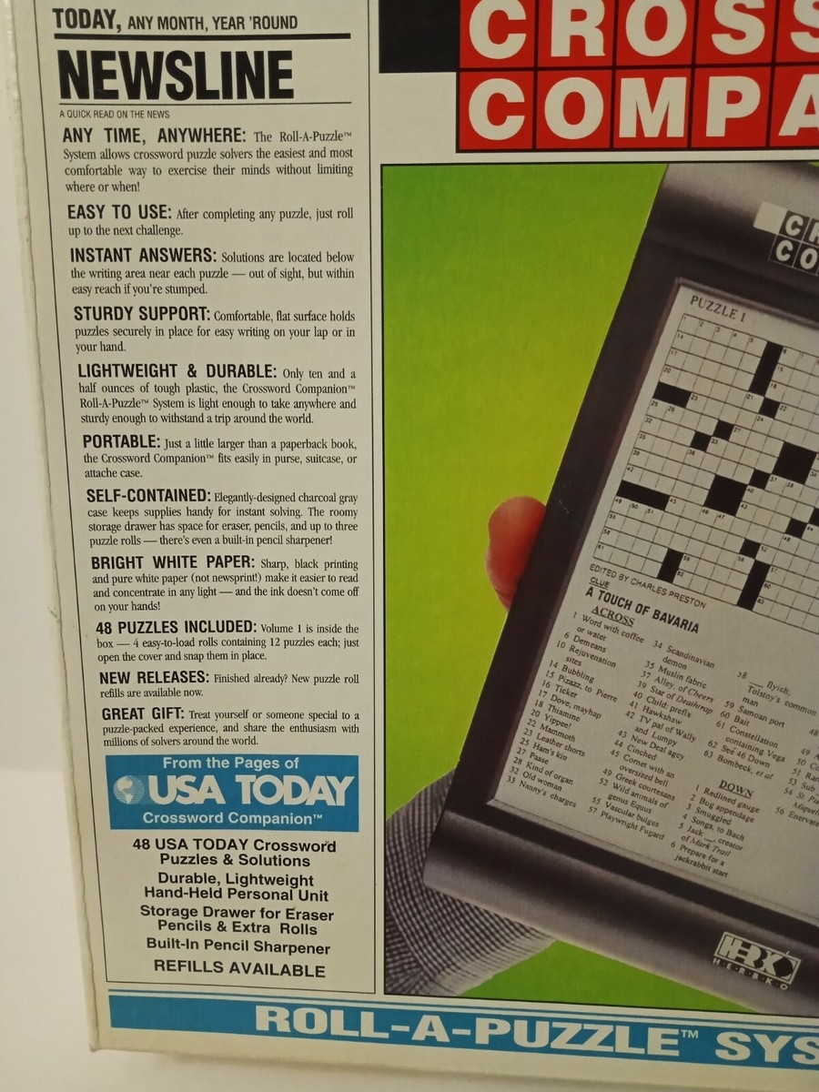 USA Today Crosswords Companion Roll A Puzzle System 1994 EBay