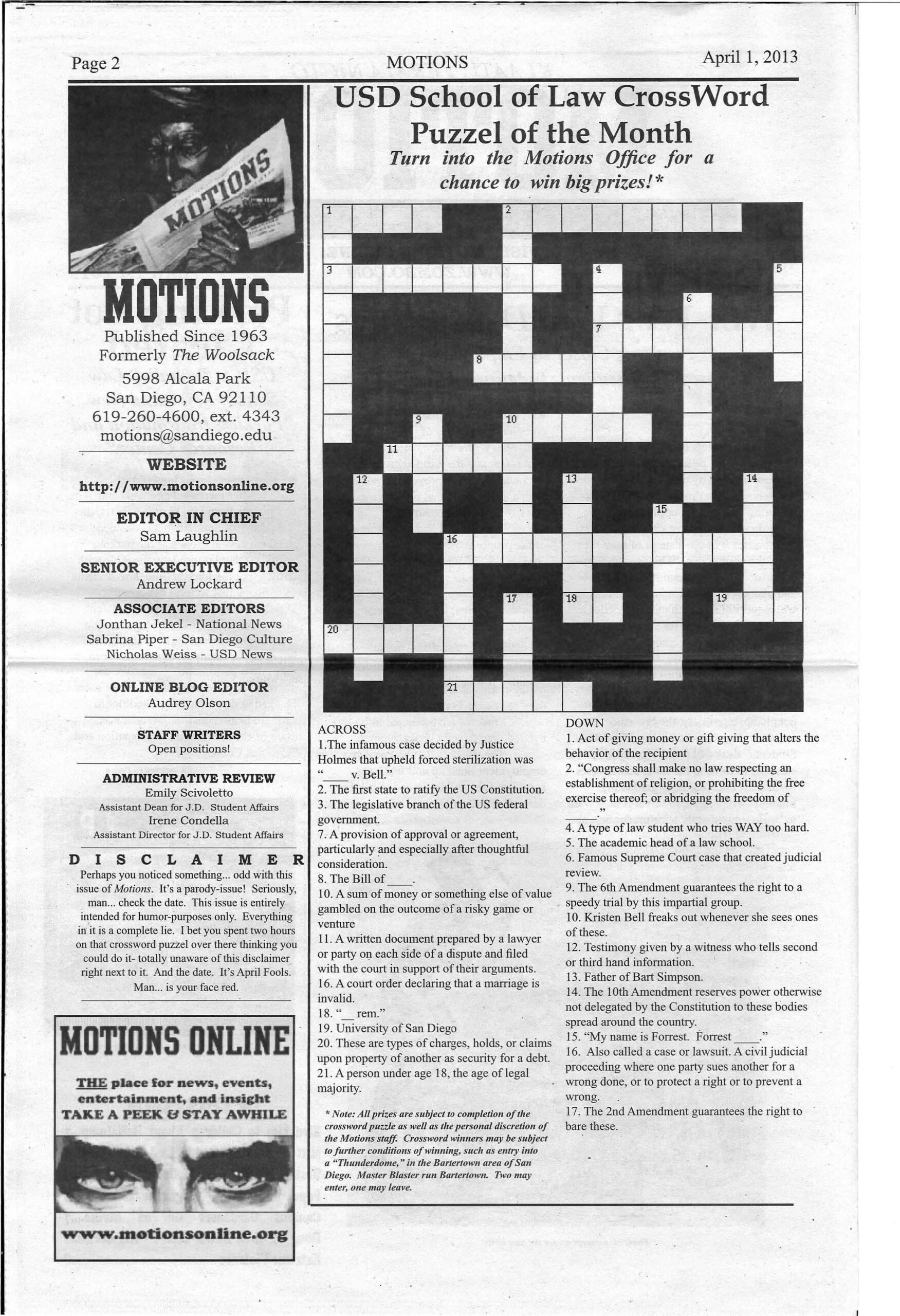 court order crossword