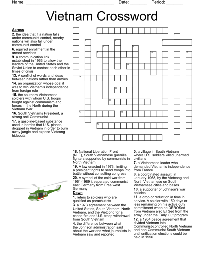 vietnamese new year crossword