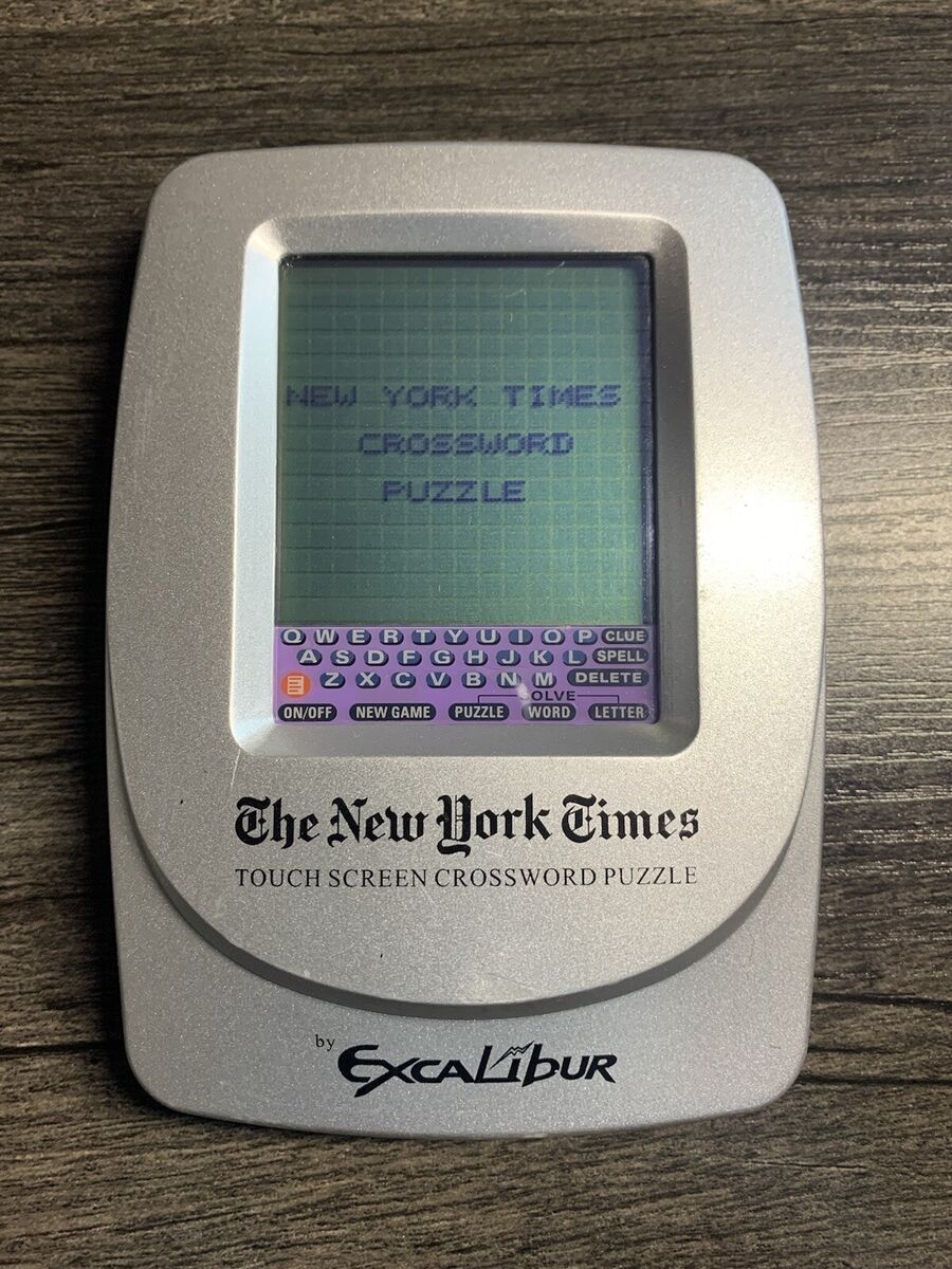 Vintage EXCALIBUR The New York Times TOUCH SCREEN CROSSWORD PUZZLE Games Stylus EBay