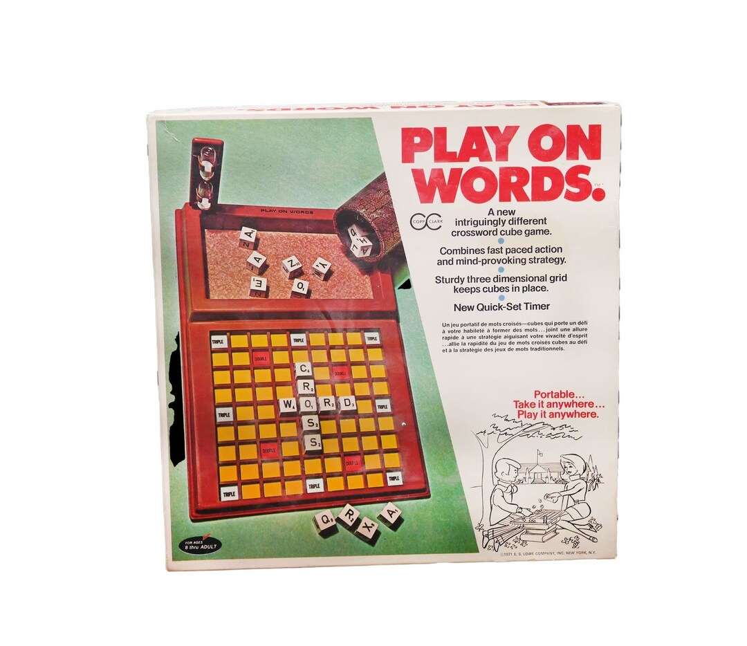 Vintage Play On Words Game Copp Clark 1971 Crossword Cube Game missing Dice Cup Etsy Vintage Play On Words Game Copp Clark 1971 Crossword Cube Game missing Dice Cup Etsy