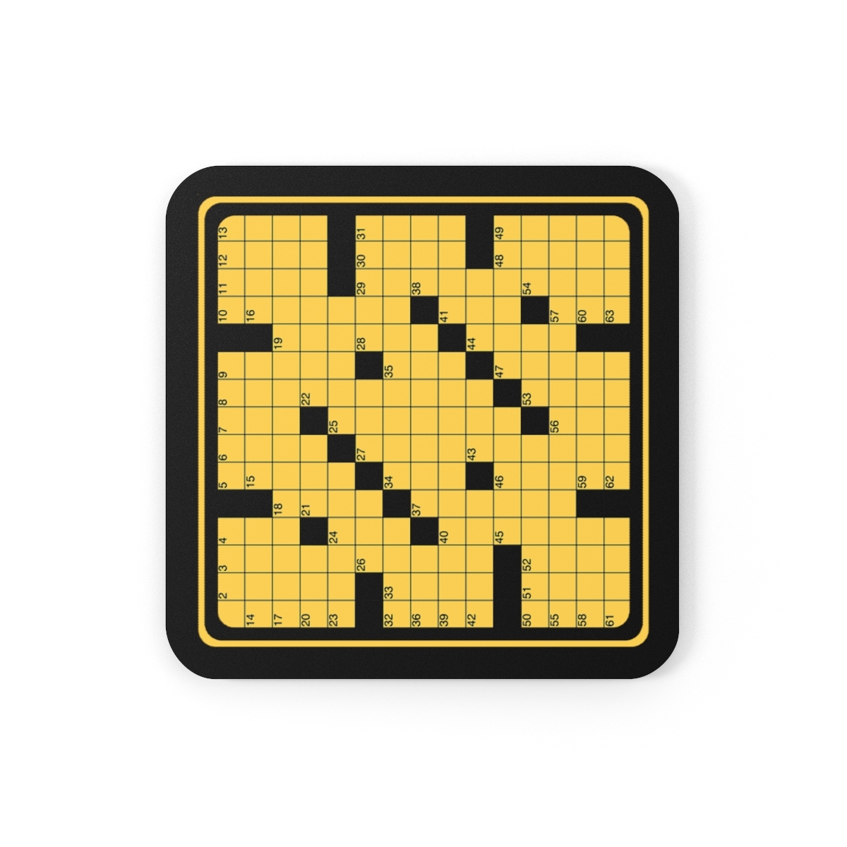 Warning Sign Coaster Crossword Sign Bumbleduck Fine Goods