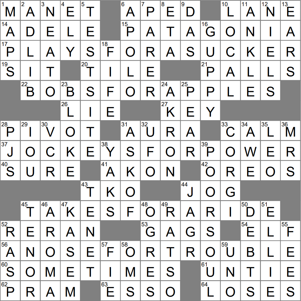 Words To Live By Crossword Clue Archives LAXCrossword